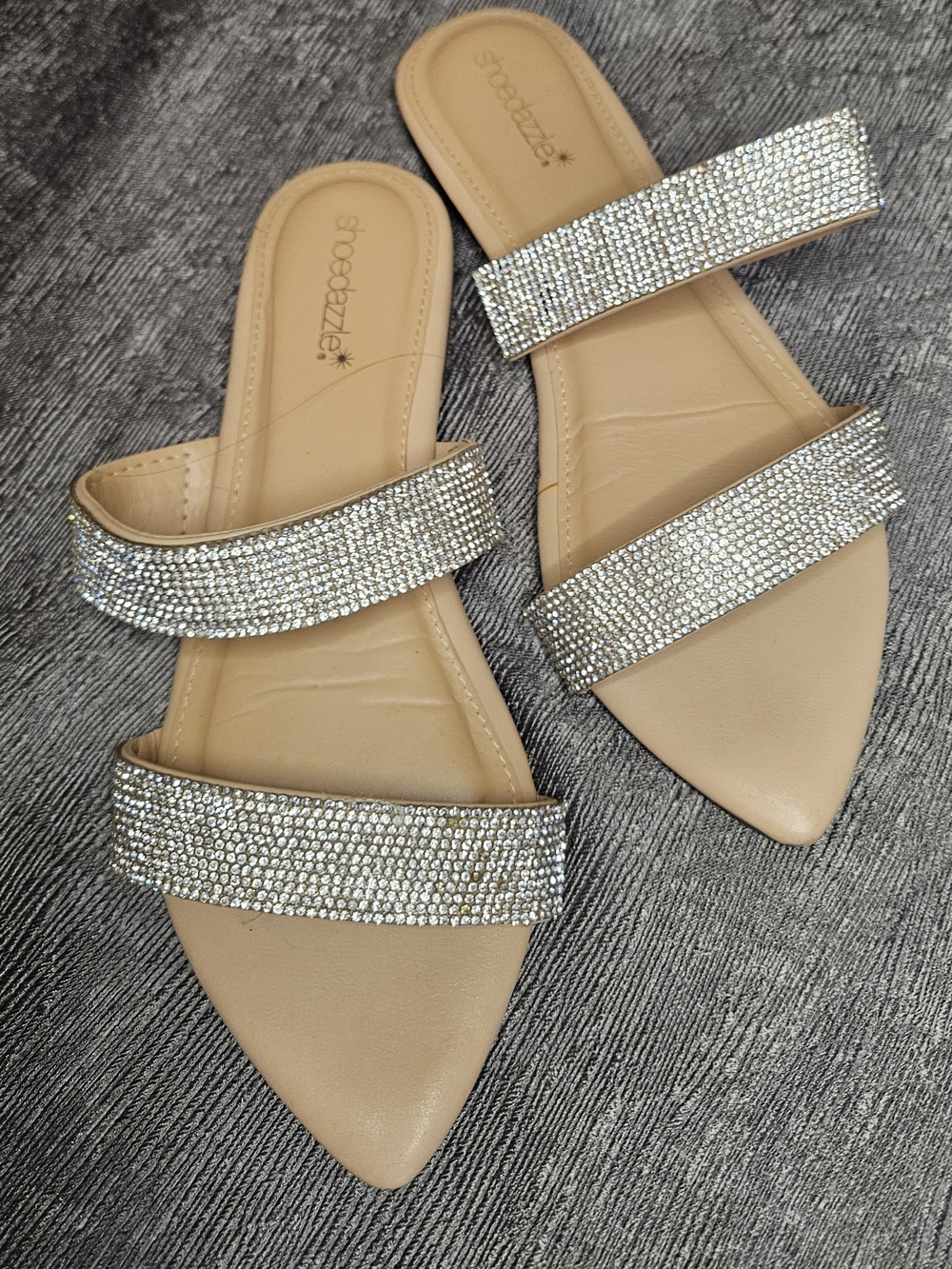 Elegant Diamond Strappy Flats